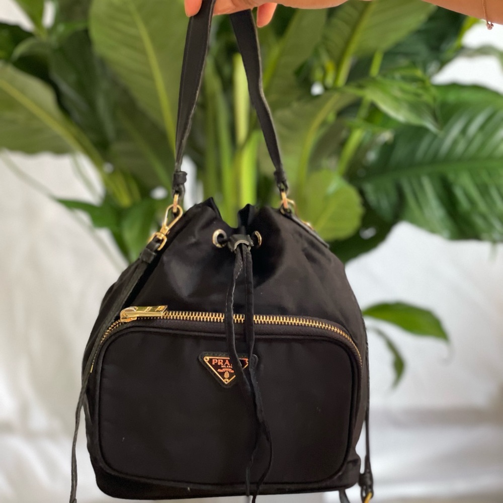 Prada Duet Re-Nylon shoulder bag Black